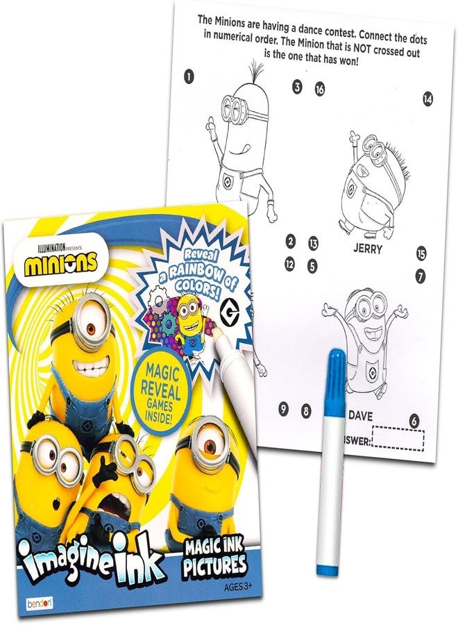 مينيونز مجموعة تلوين Minions Imagine Ink المميزة - تتضمن 3 كتب تلوين من فيلم Despicable Me Imagine Ink خالية من الفوضى للأطفال | هدايا وأنشطة حفلات Despicable Me - Image 4
